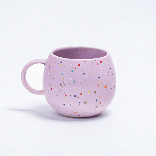 Speckled Ceramic Ball Mugs by Egg Back Home - 250 ml Mugs egg back home PURPLE  