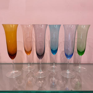 Vintage Multicoloured Cocktail Glasses - 6 Available CANDID HOME