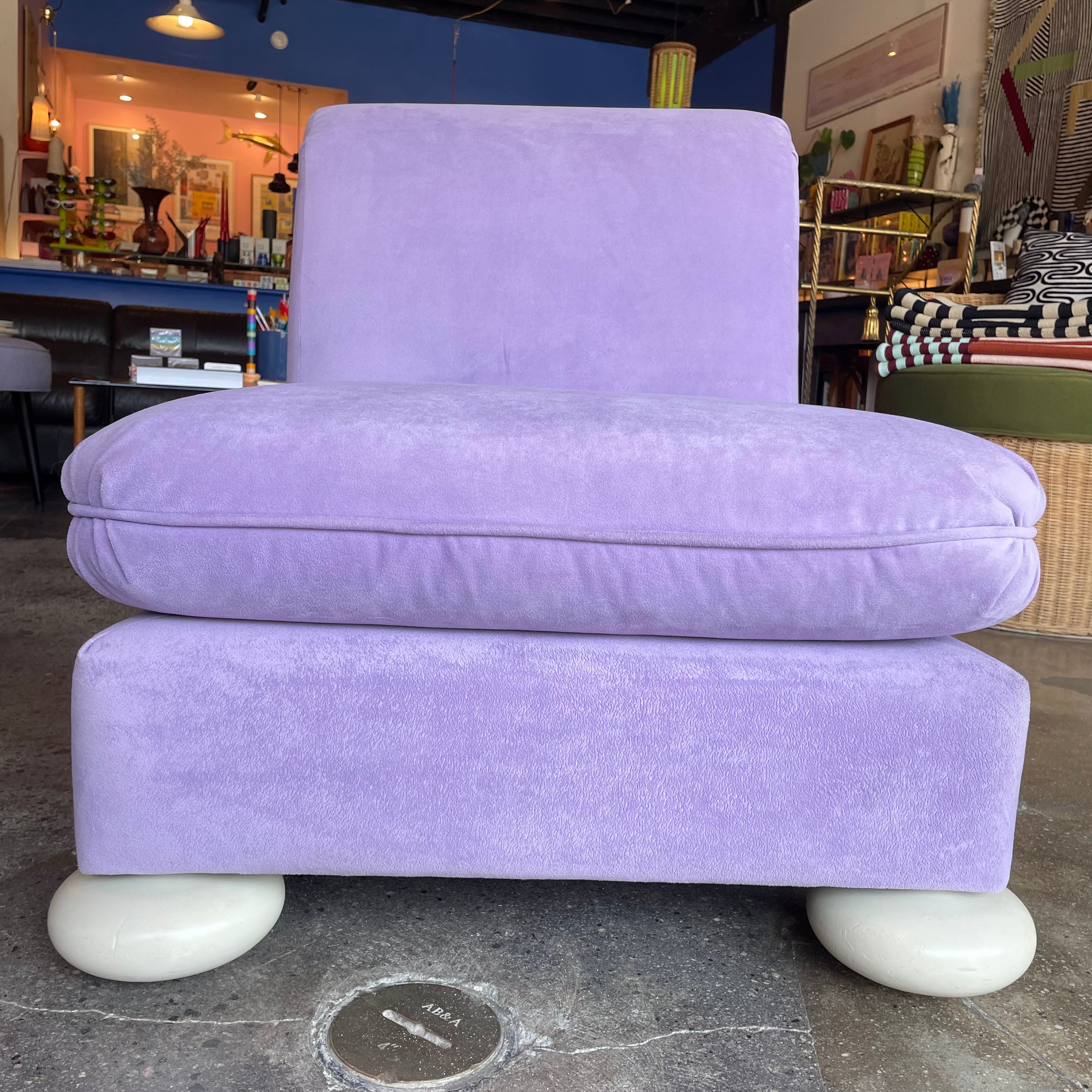 1970's Reupholstered Milo Baughman for Thayer Coggin Scroll Armchairs - 1 available Chairs CANDID HOME