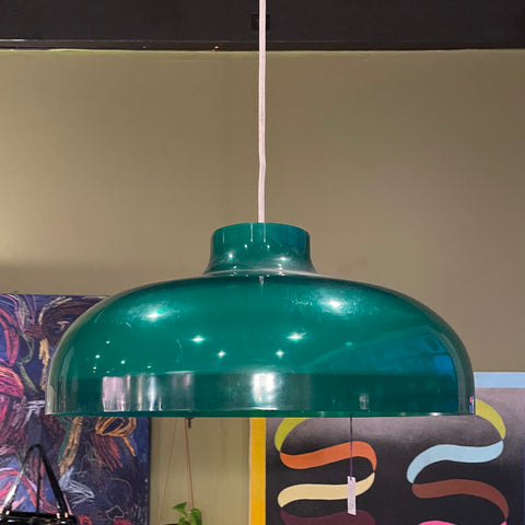 1970’s Green Lucite Pendant Light - Plug in Lighting CANDID HOME   
