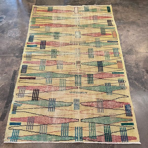 3’10” x 6’1” Mid-century Zeki Muren Rug Rugs CANDID HOME   