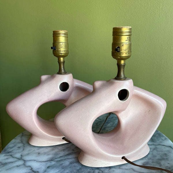 1950’s Ceramic Floral Lamps - One Available Lamps CANDID HOME   