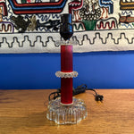 1950s Lucite and Glass Table Lamp Lamps CANDID HOME