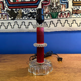 1950s Lucite and Glass Table Lamp Lamps CANDID HOME