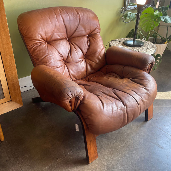 1970’s Rybo Rykken Leather Armchairs - 2 Available  CANDID HOME Lower back chair  