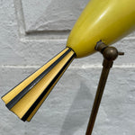 1960’s Adjustable Enamel + Brass Table Lamp lamp CANDID HOME