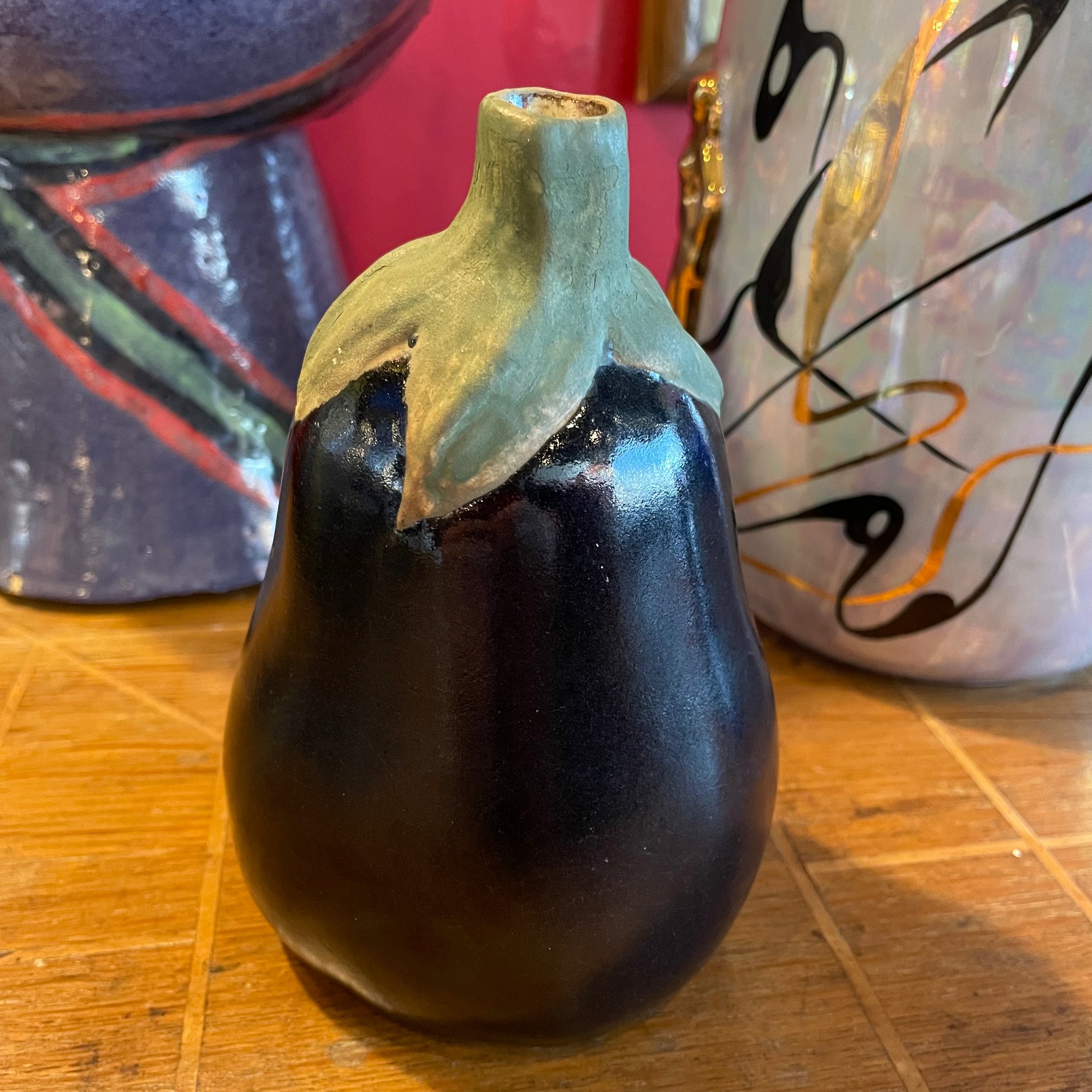 Vintage Eggplant Vase by Patricia Garrett Vase CANDID HOME