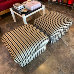 Vintage Striped Ottoman - 1 Available ottoman CANDID HOME Ottoman  