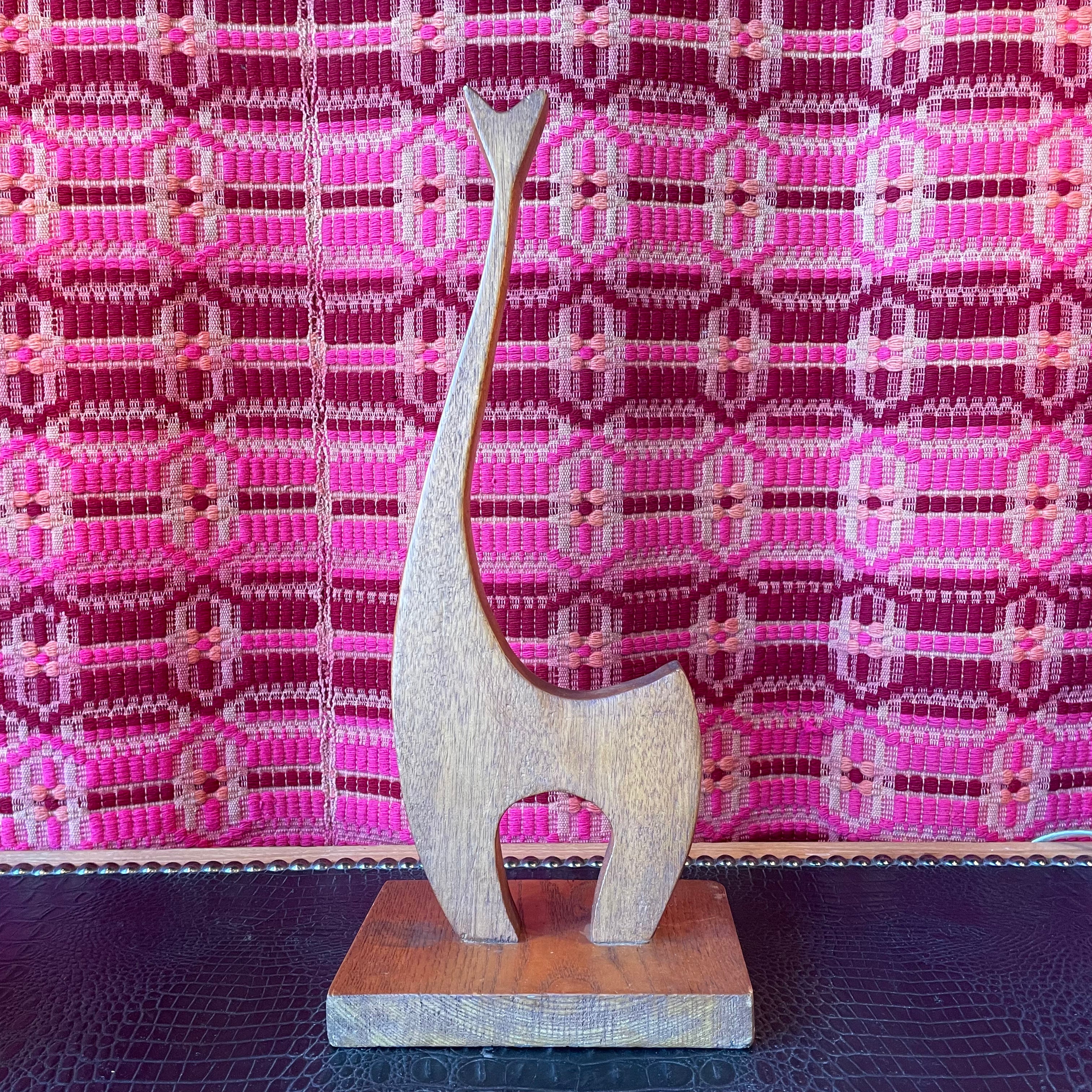 1970's Wooden Giraffe Sculpture styling object CANDID HOME
