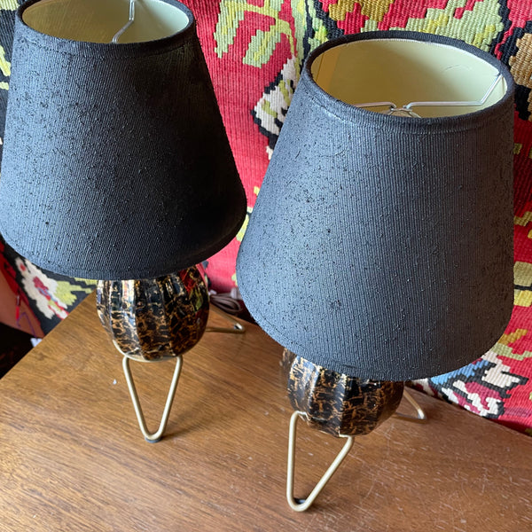 1950’s Atomic Mini Table Lamps - A Pair  CANDID HOME   