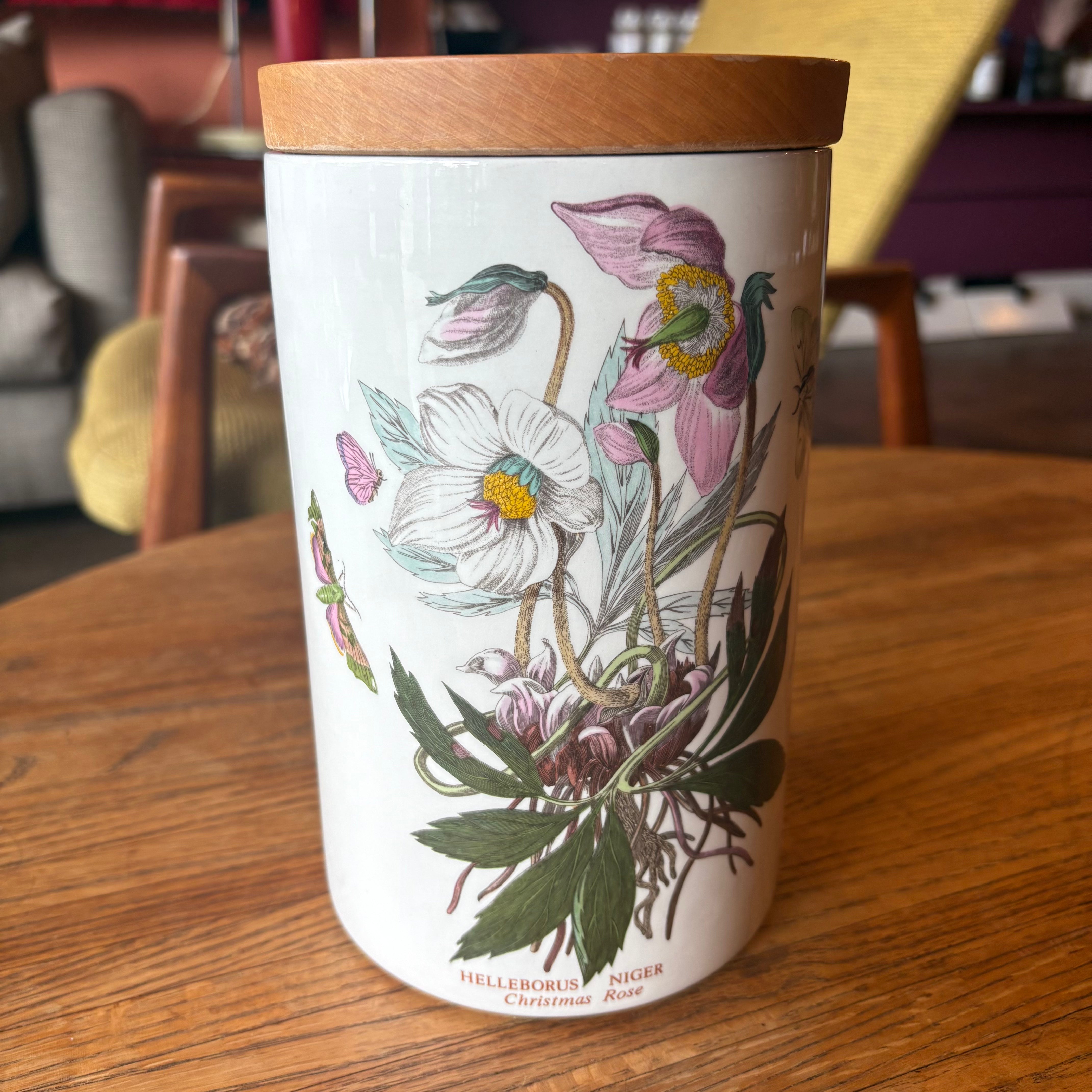 Botanic Garden Canisters by Portmeirion Pottery CANDID HOME Christmas Rose - 5x8