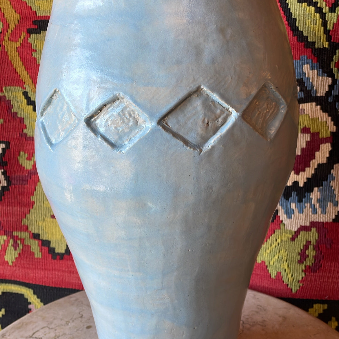 1970’s Studio Pottery Diamond Vase  CANDID HOME   