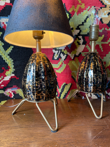 1950’s Atomic Mini Table Lamps - A Pair  CANDID HOME   