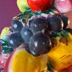 Vintage Italian Tole Ceramic Fruit Tower Sculpture CANDID HOME