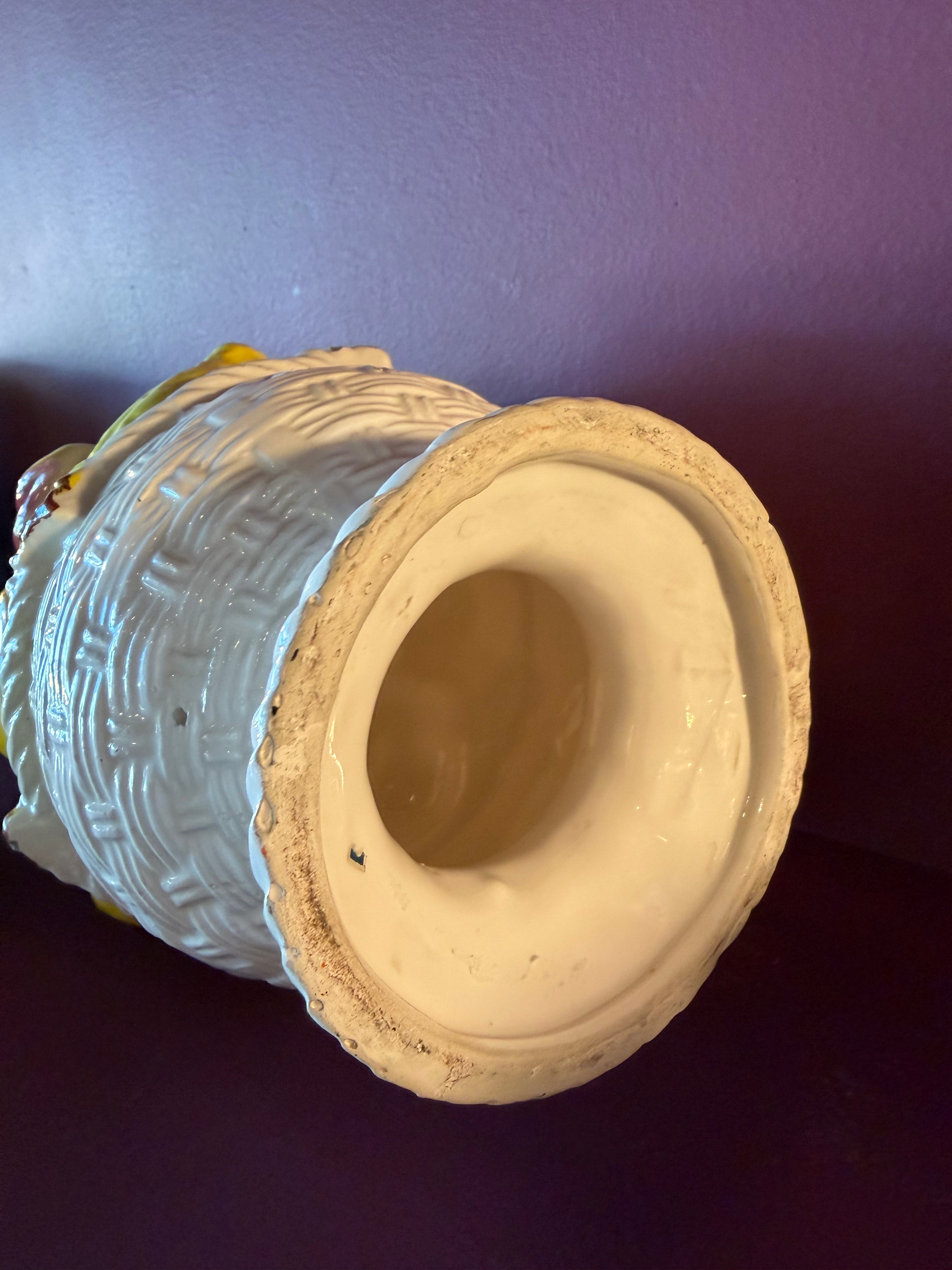 Vintage Italian Tole Ceramic Fruit Tower Sculpture CANDID HOME