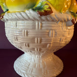 Vintage Italian Tole Ceramic Fruit Tower Sculpture CANDID HOME