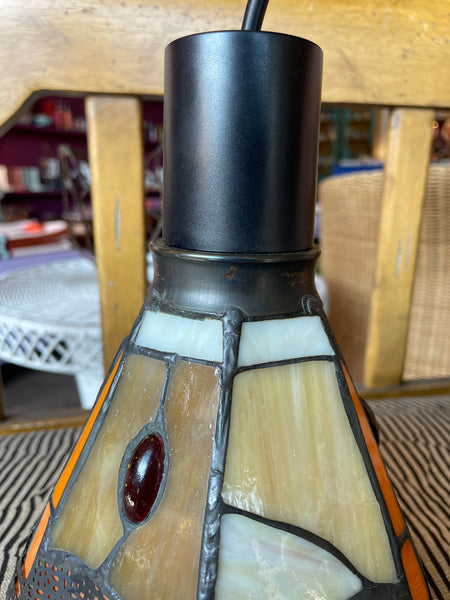 Antique Grasshopper Stained Glass Pendant Light  CANDID HOME   