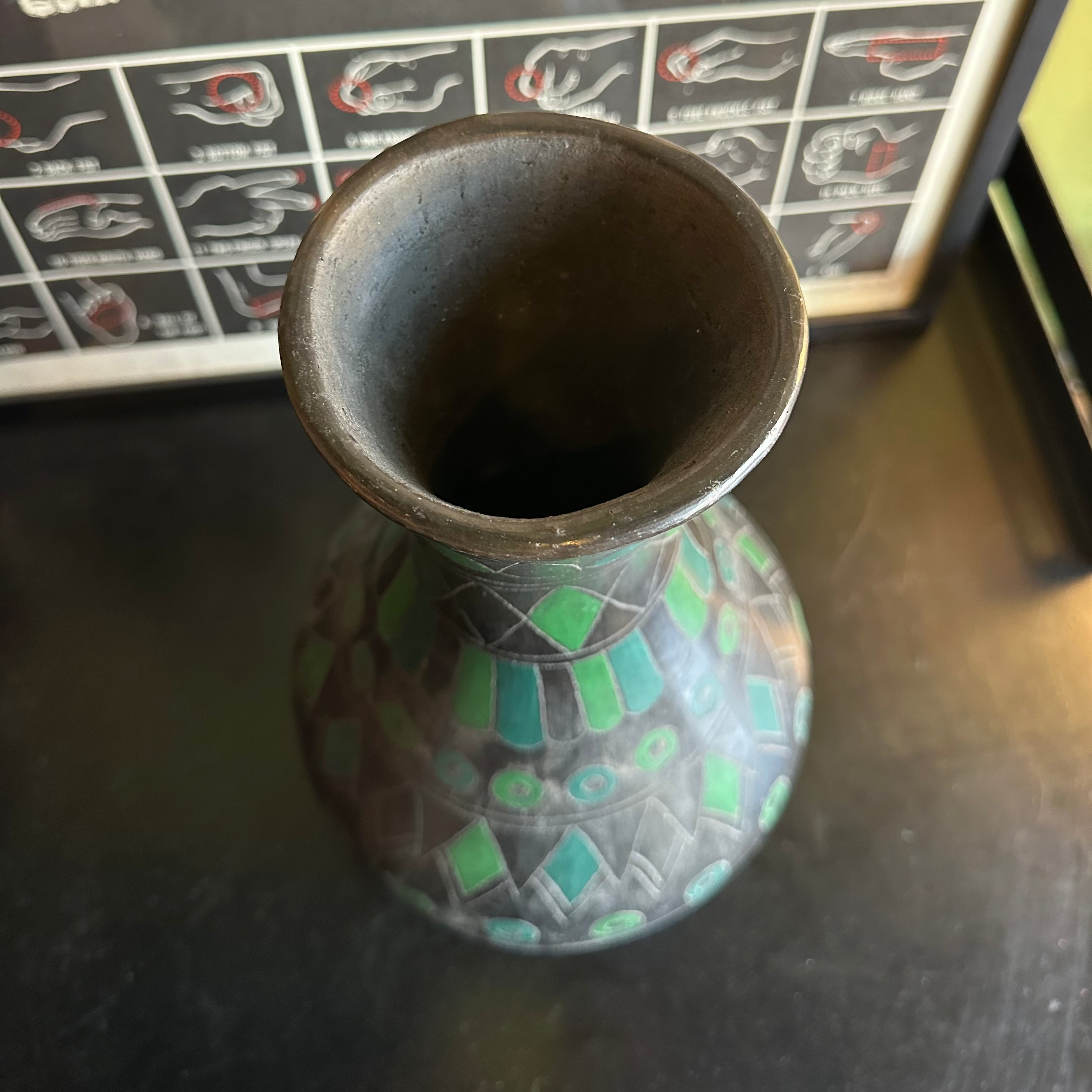 Vintage Oaxaca Mexican Vase Vase CANDID HOME
