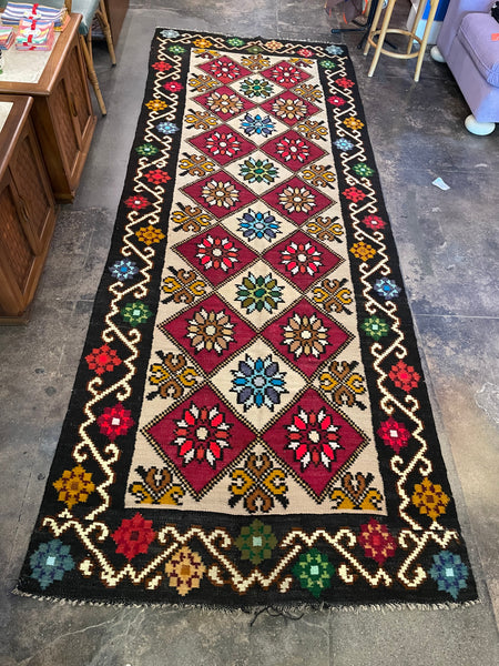 3’10” x 10’3” Albanian Kilim Runner