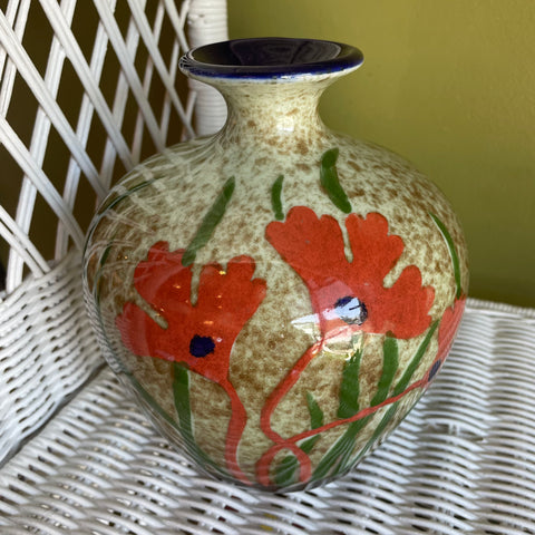 Vintage Floral Ceramic Vase
