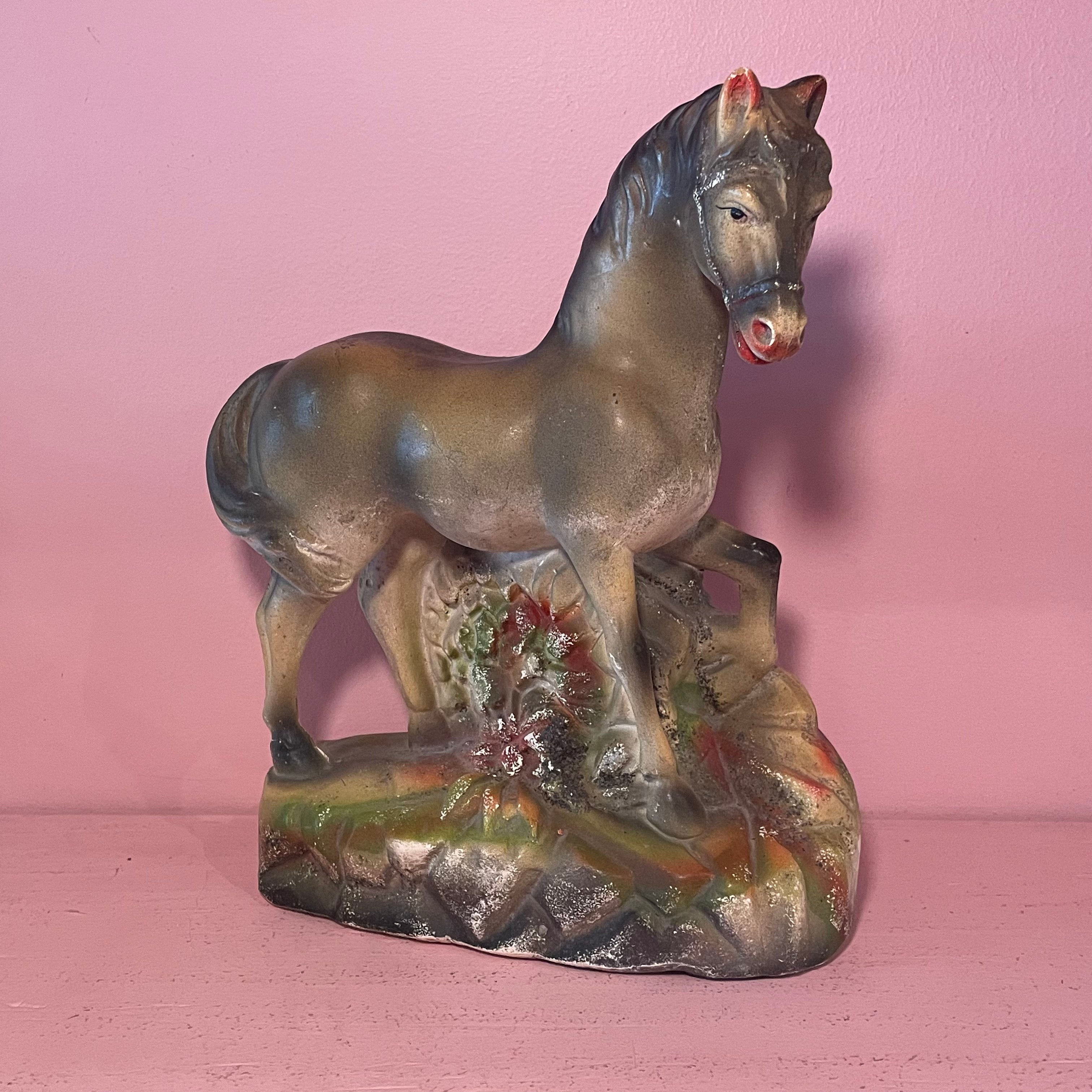 1950's Vintage Chalkware Horse statue CANDID HOME