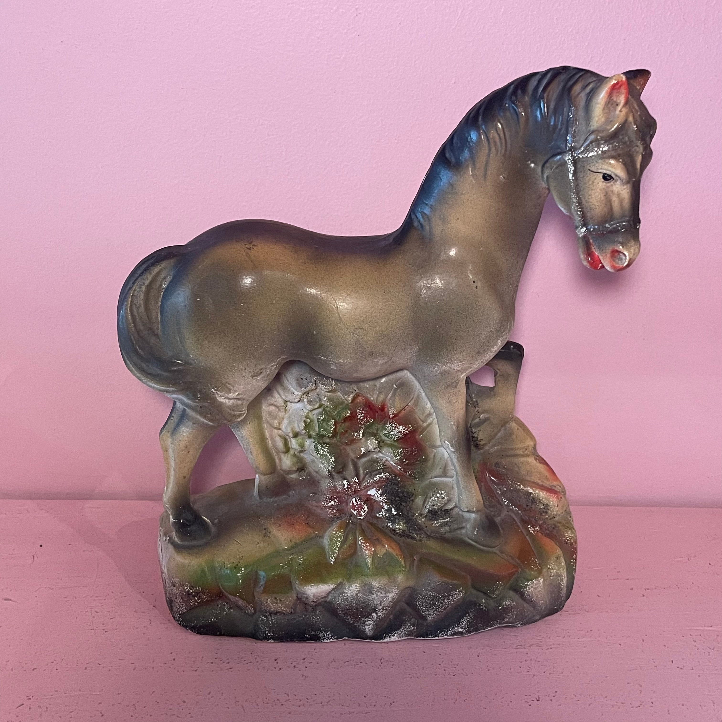 1950's Vintage Chalkware Horse statue CANDID HOME