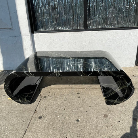 1980's Laminate Waterfall Coffee Table