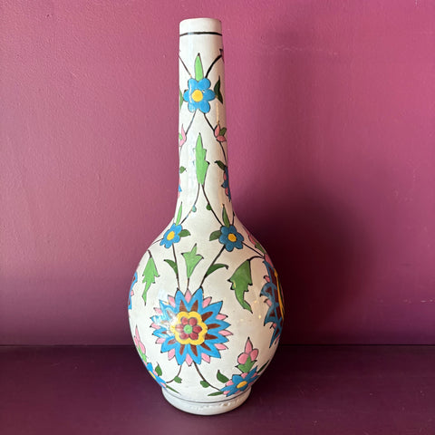 Vintage Hand-Painted Floral Vase Vases CANDID HOME