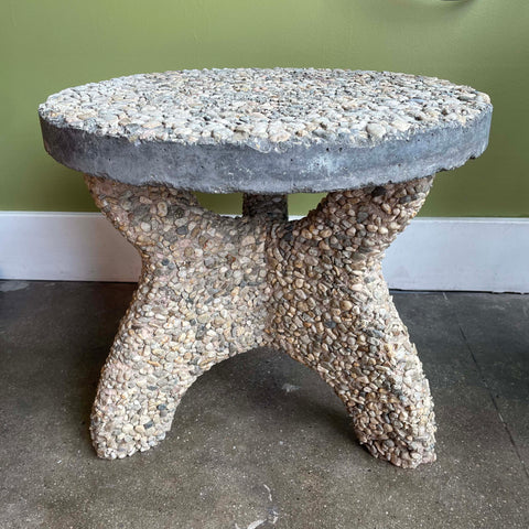 1970's Stone Mosaic Side Table Side Table Candid Home   