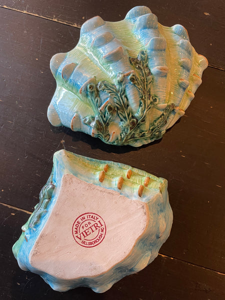 Vintage Italian Ceramic Clam Jewelry Box by Vietri jewelry box CANDID HOME