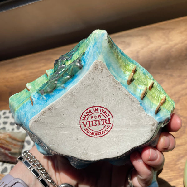Vintage Italian Ceramic Clam Jewelry Box by Vietri jewelry box CANDID HOME