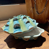 Vintage Italian Ceramic Clam Jewelry Box by Vietri jewelry box CANDID HOME