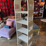 1970's Wicker Shelving Unit - 73" Tall Storage Hooks & Racks CANDID HOME