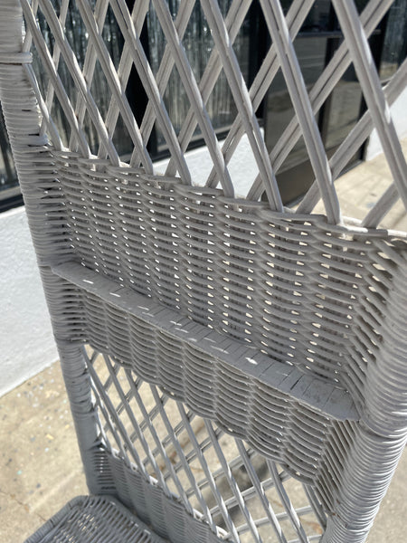 1970's Wicker Shelving Unit - 73" Tall