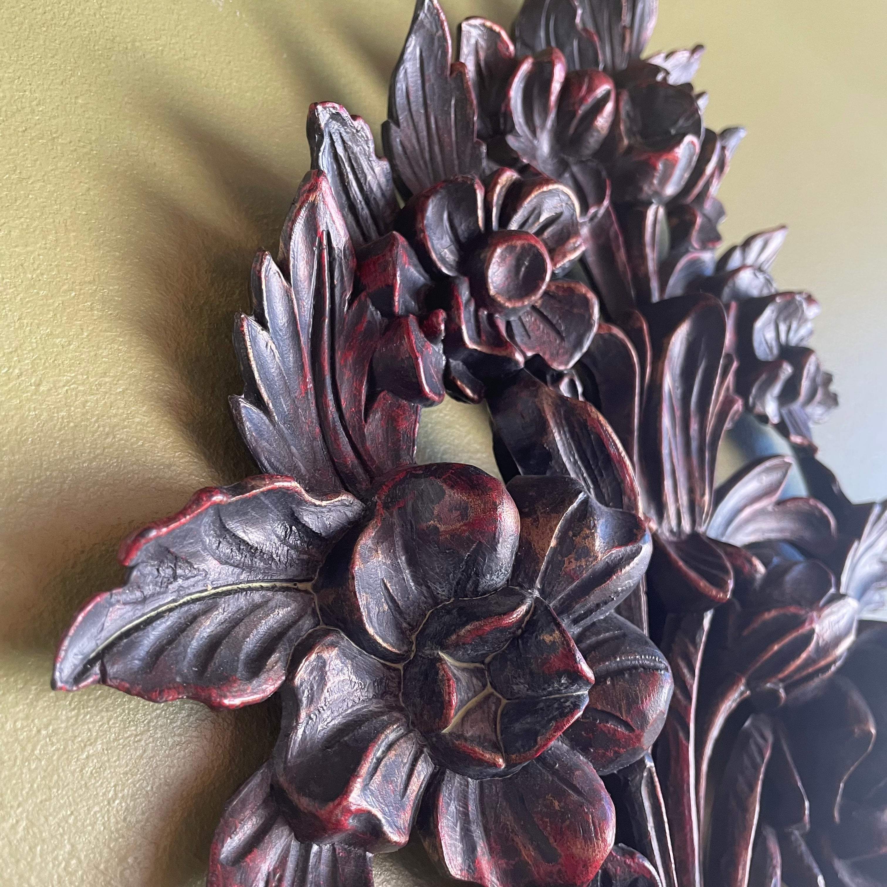 Vintage Italian Floral Wall Hanging Art CANDID HOME