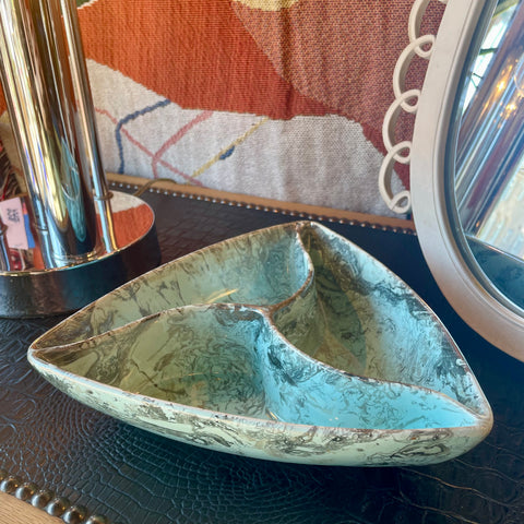 Mid-century Ceramic Divided Dish bowl CANDID HOME