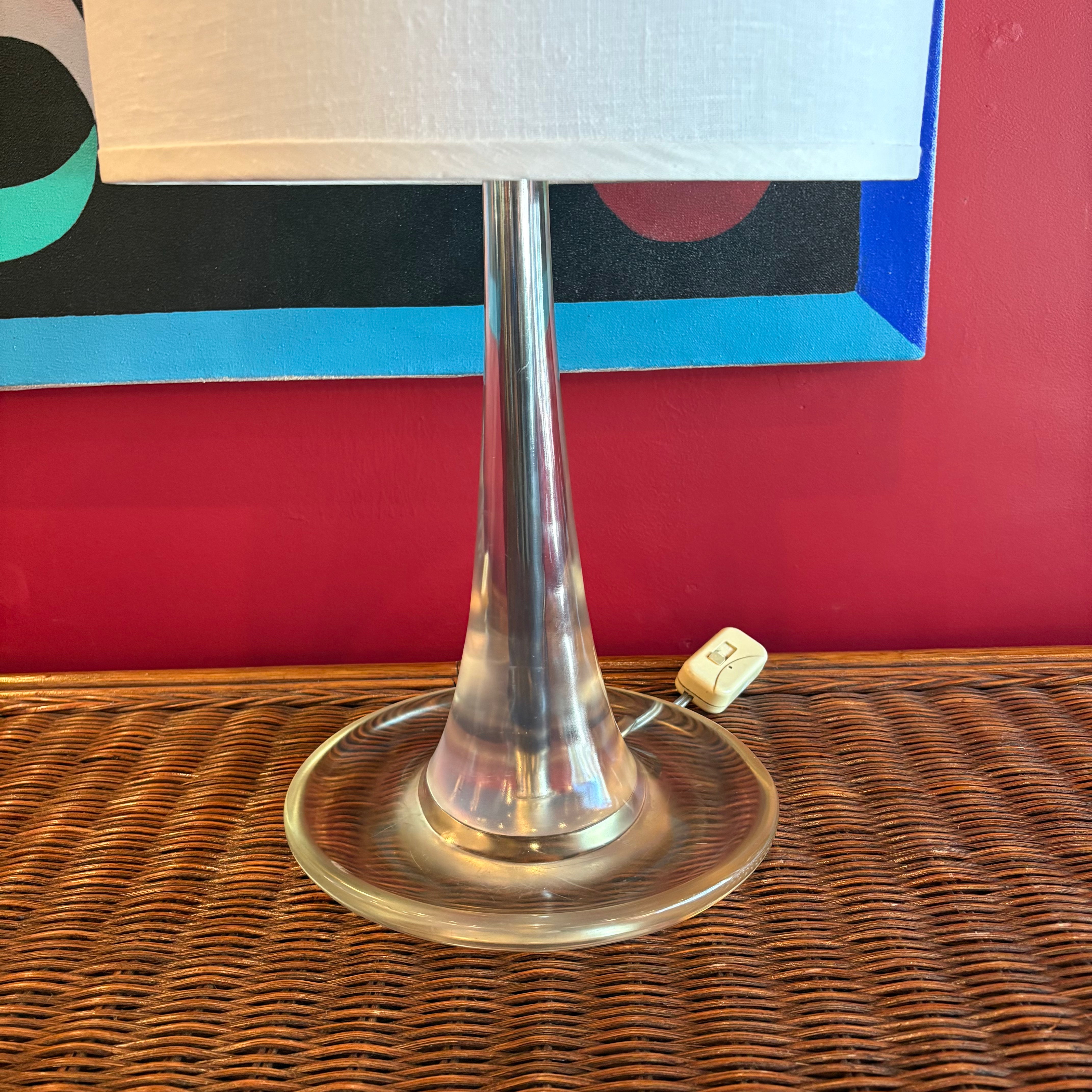 1970's Lucite Table Lamp Lamps CANDID HOME
