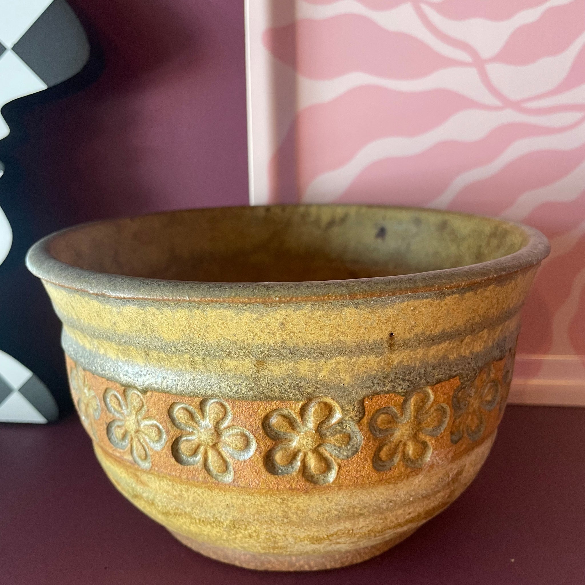 1970's Ceramic Daisy Planter planter CANDID HOME