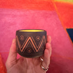 Vintage Mexican Ceramic Cups - Set of 3 Drinking Glasses CANDID HOME