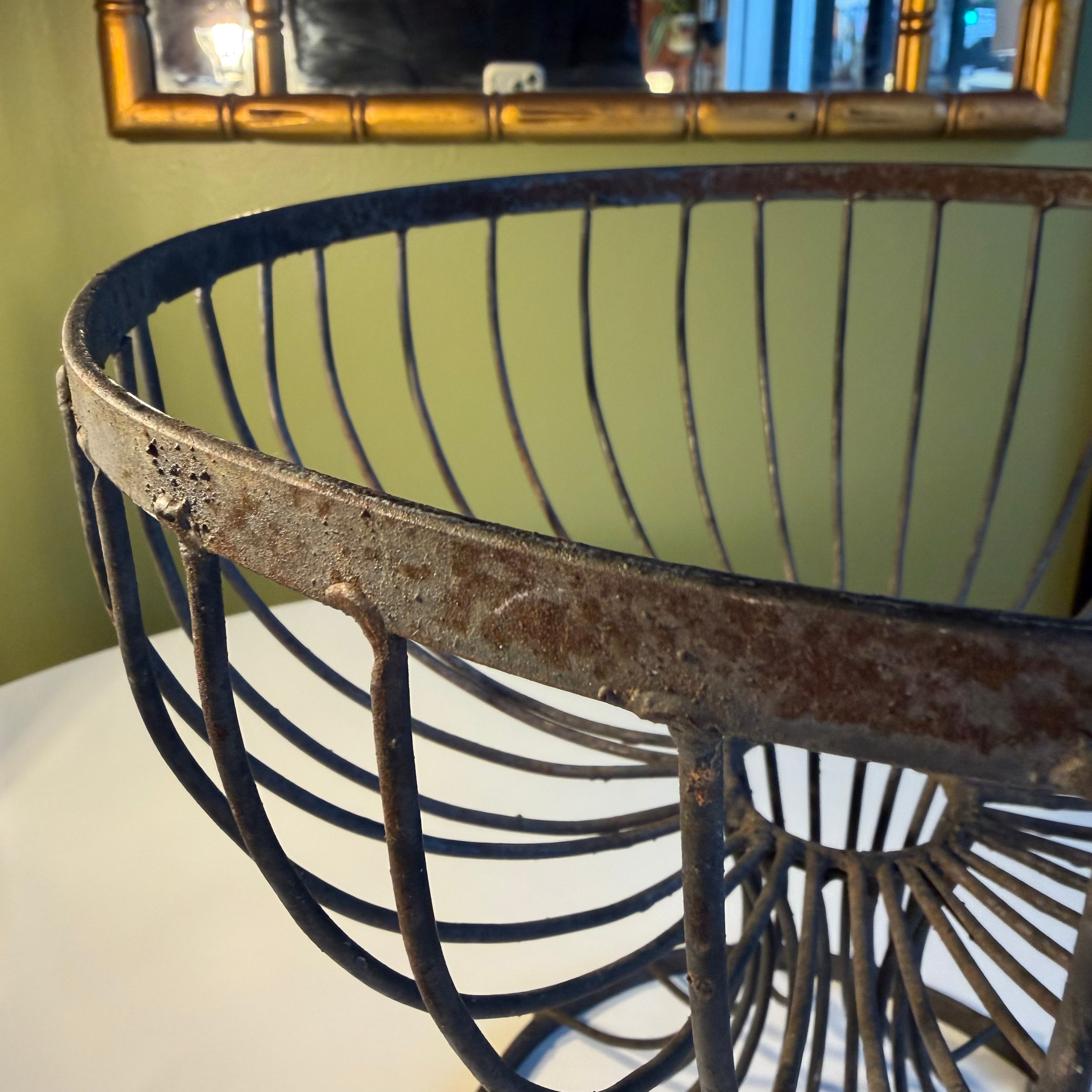 Mid-century Iron Basket basket CANDID HOME