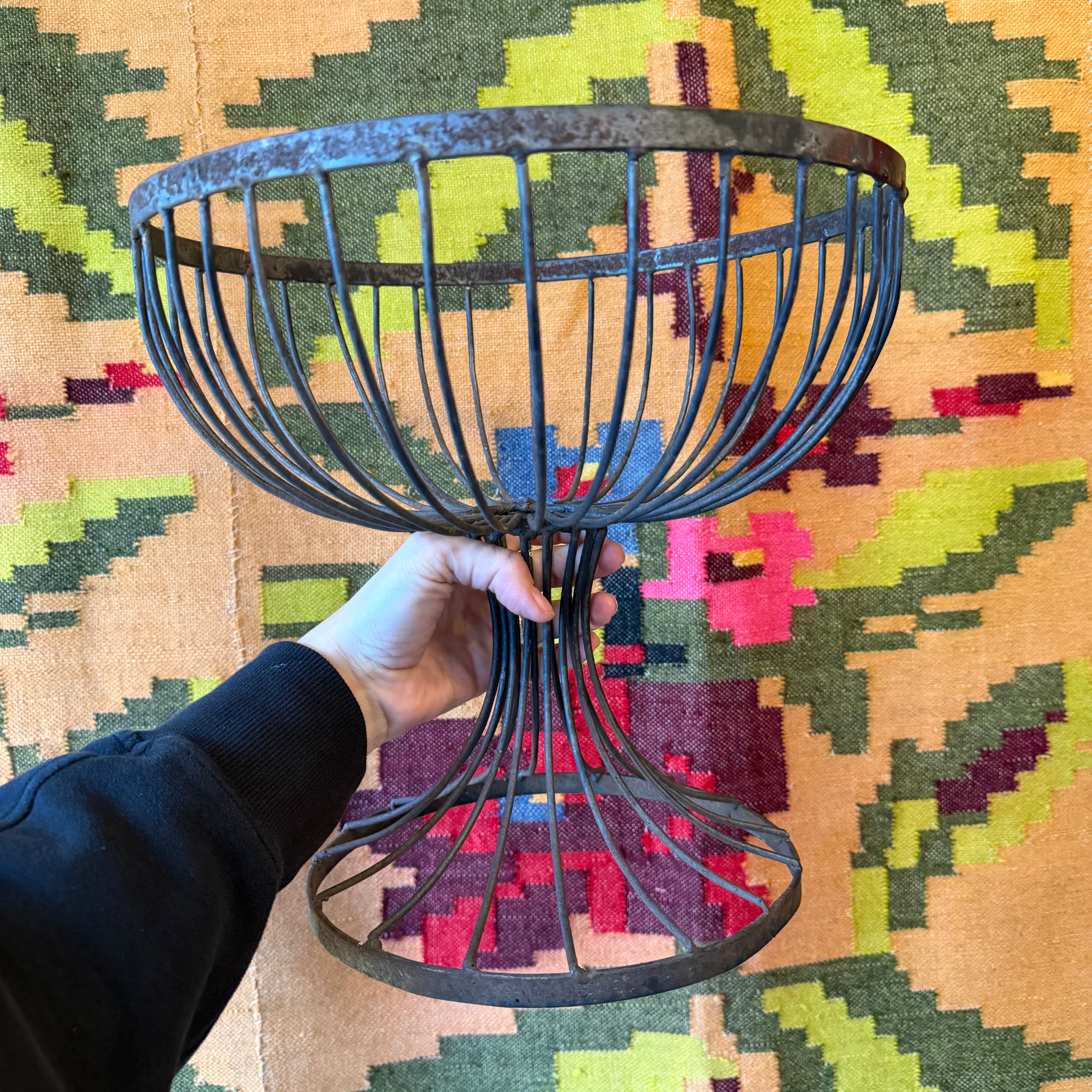 Mid-century Iron Basket basket CANDID HOME