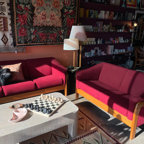 Midcentury Danish Teak Sofa and Love Seat - Sold Individually Sofa CANDID HOME   