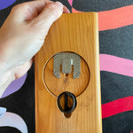 1970's Scandinavian Oak + Glass Sconces - A Pair sconce doodad
