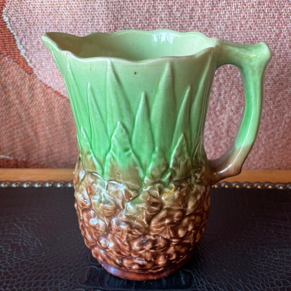 Vintage Italian Majolica Pineapple Pitcher Ceramic Pitcher CANDID HOME