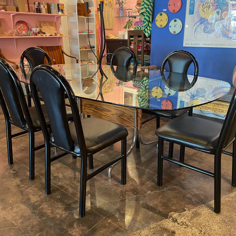 1970's Chrome + Glass Dining Table Dining table jack
