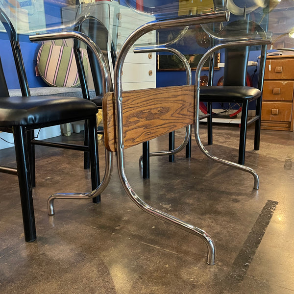 1970's Chrome + Glass Dining Table Dining table jack