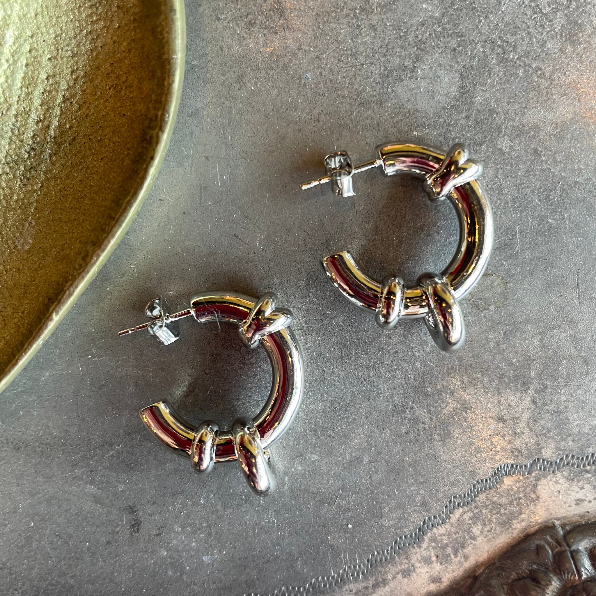 Janis Earrings by Justine Clenquet Earrings Justine Clenquet Palladium