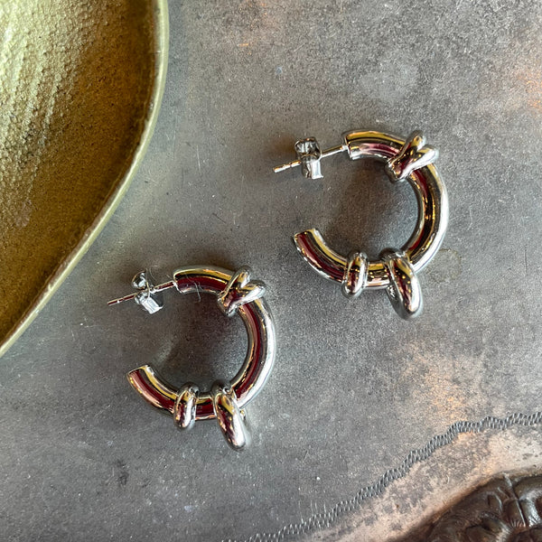 Janis Earrings by Justine Clenquet Earrings Justine Clenquet Palladium