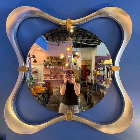 Vintage 42" Postmodern Wall Mirror mirror CANDID HOME