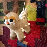 "Cat in Snow" Felt Ornament by Wrap Magazine